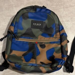 STATE Camouflage Backpack in Blue, Green, Brown